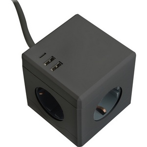 Изображение товара Удлинитель 3-х местный с заземлением 2хUSB Type A+C Stekker Comfort 49657