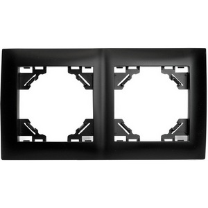 Изображение товара Рамка на 2 поста (черный) Stekker Эрна Элегант 49662