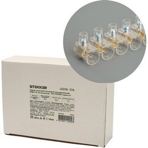 Изображение товара Зажим винтовой концевой изолированный 10 контактов Stekker 49762