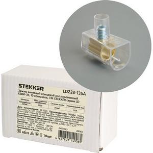 Изображение товара Зажим винтовой концевой изолированный 10 контактов Stekker 49765