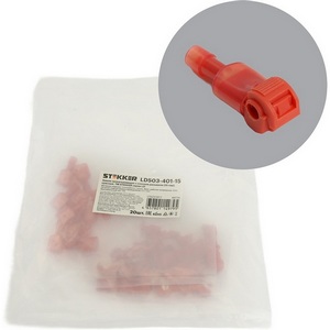 Изображение товара Зажим прокалывающий ответвительный с плоским разъемом 0,5-1мм2 10 пар Stekker 49779