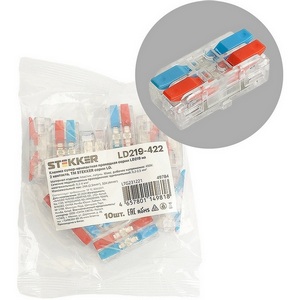 Изображение товара Клемма супер-компактная проходная 10 шт. Stekker 49784