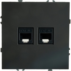 Изображение товара Розетка встраиваемая Ethernet RJ-45 (черный) Stekker Эмили 49848