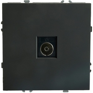 Изображение товара ТВ-розетка (черный уголь, soft touch) Stekker Эмили 49849