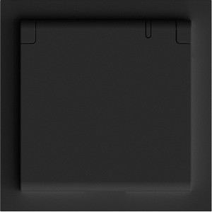 Изображение товара Розетка встраиваемая с заземлением и защитной крышкой (черный) IP42 Stekker Эмили 49855