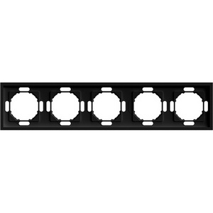 Изображение товара Рамка на 5 постов (черный) Stekker Эмили 49862