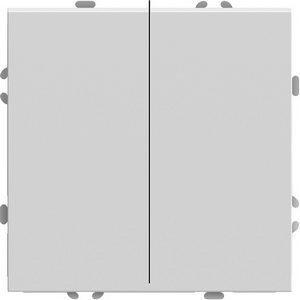 Изображение товара Переключатель встраиваемый двухклавишный (белый) Stekker Эмили 49869