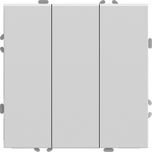 Изображение товара Выключатель встраиваемый трехклавишный (белый) Stekker Эмили 49870