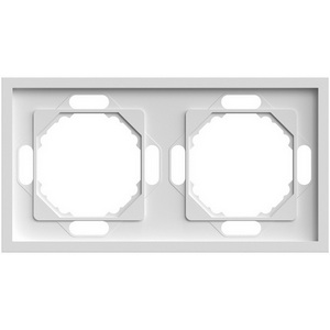 Изображение товара Рамка на 2 поста (белый фарфор, soft touch) Stekker Эмили 49885