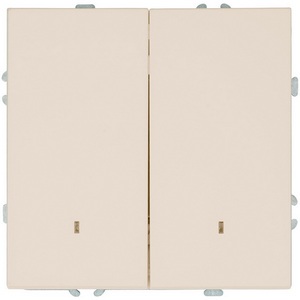 Изображение товара Выключатель двухклавишный с подсветкой (кашемир, soft touch) Stekker Эмили 49890