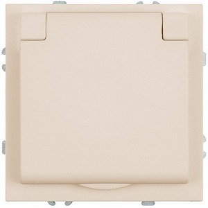 Изображение товара Розетка с заземлением с защитной крышкой (кашемир, soft touch) Stekker Эмили 49907