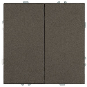 Изображение товара Выключатель двухклавишный (антрацит, soft touch) Stekker Эмили 49918