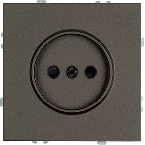 Изображение товара Розетка без заземления со шторками (антрацит, soft touch) Stekker Эмили 49928