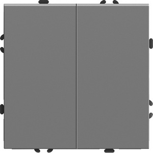 Изображение товара Выключатель встраиваемый двухклавишный (серый) Stekker Эмили 49944