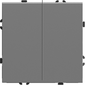 Изображение товара Переключатель встраиваемый двухклавишный (серый) Stekker Эмили 49947