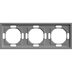 Изображение товара Рамка на 3 поста (серый) Stekker Эмили 49964
