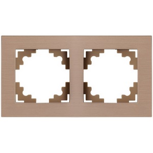 Изображение товара Рамка на 2 поста (шампань) Stekker Катрин 50014