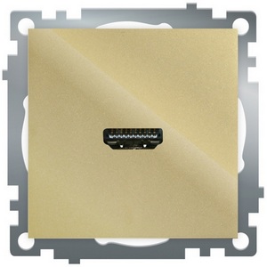 Изображение товара Розетка HDMI (золото) Stekker Катрин 50060