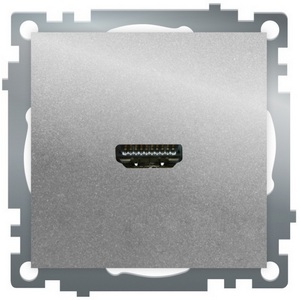 Изображение товара Розетка HDMI (серебро) Stekker Катрин 50061