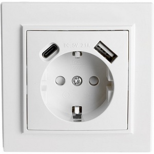Изображение товара Розетка с USB Type A+С (белый) Stekker Эрна 50076