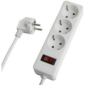 Изображение товара Сетевой фильтр 3-х местный с заземлением 3 метра (белый) Stekker Optima 50087