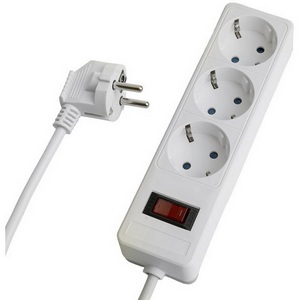 Изображение товара Сетевой фильтр 3-х местный с заземлением 5 метров (белый) Stekker Optima 50088