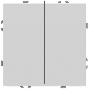 Изображение товара Переключатель двухклавишный перекрестный (белый фарфор, soft touch) Stekker Эмили 50162