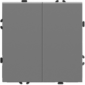 Изображение товара Переключатель двухклавишный перекрестный (платиново-серый, soft touch) Stekker Эмили 50166