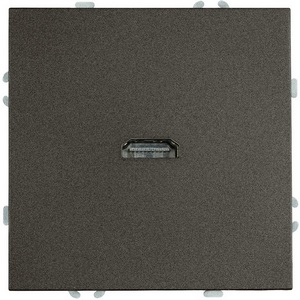 Изображение товара Розетка HDMI (антрацит, soft touch) Stekker Эмили 50168