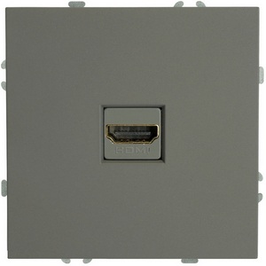 Изображение товара Розетка HDMI (платиново-серый, soft touch) Stekker Эмили 50170