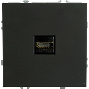 Изображение товара Розетка HDMI (черный уголь, soft touch) Stekker Эмили 50171
