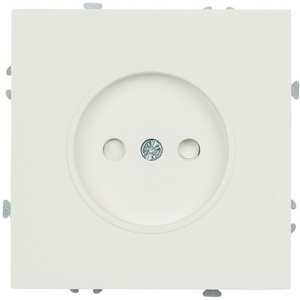 Изображение товара Розетка без заземления со шторками (белый фарфор, soft touch) Stekker Эмили 50234