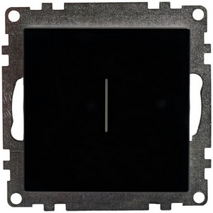 Изображение товара Выключатель сенсорный одноклавишный (черный) Stekker Катрин 50272