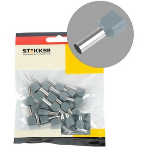 Изображение товара Наконечник штыревой втулочный изолированный 25 шт. Stekker 50404