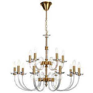 Изображение товара Подвесная люстра хрустальная Stilfort Glass 1050/03/15P в виде свечи