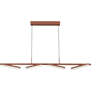 Изображение товара Подвесной светильник ST Luce SL1018 SL1018.603.04 терракотовый/прозрачный LED 4*32W 4000K