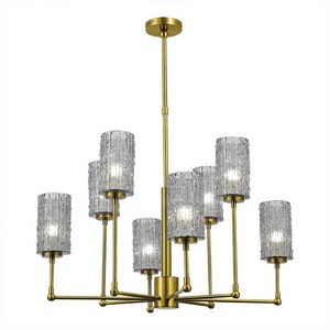 Изображение товара Потолочная люстра на штанге ST Luce Gacciolo SL1240.303.08 Латунь/Дымчатый E27 8*60W