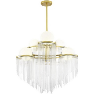 Изображение товара Потолочная люстра на штанге ST Luce Allegro SL1511.203.06 Золотистый/Белый E27 6*60W шарики