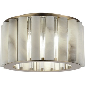 Изображение товара Потолочный светильник круглый ST Luce Delight SL1516.302.06 Бронза, Прозрачный/Белый алебастр E14 6*40W