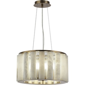 Изображение товара Подвесной светильник ST Luce Delight SL1516.303.06 Бронза, Прозрачный/Белый алебастр E14 6*40W