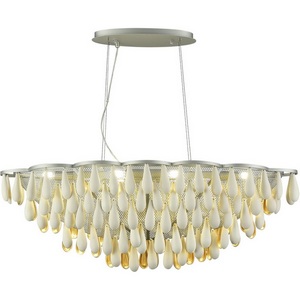 Изображение товара Подвесная люстра ST Luce Faenza SL1517.103.08 Серебристый/Белый, Золотистый E14 8*40W