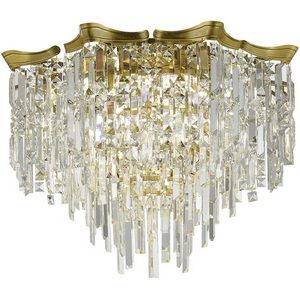 Изображение товара Потолочная люстра хрустальная ST Luce Ofelia SL1659.302.07 Латунь/Прозрачный E14 7*60W с подвесками