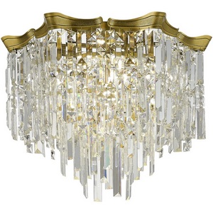 Изображение товара Потолочная люстра хрустальная ST Luce Ofelia SL1659.302.10 Латунь/Прозрачный E14 10*60W с подвесками