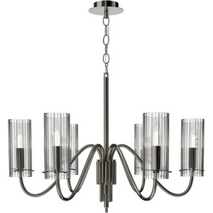 Изображение товара Подвесная люстра ST Luce SL2005 SL2005.103.06 никиль/прозрачный E14 6*40W