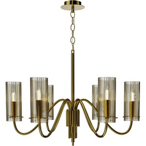 Изображение товара Подвесная люстра ST Luce SL2005 SL2005.303.06 латунь/коньячный E14 6*40W