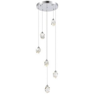 Изображение товара Каскадный подвесной светильник ST Luce Cascato SL6114.103.06 Хром/Прозрачный LED 6*3W 3000K
