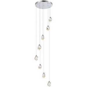 Изображение товара Каскадный подвесной светильник ST Luce Cascato SL6114.103.08 Хром/Прозрачный LED 8*3W 3000K