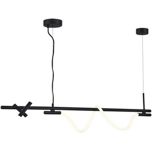 Изображение товара Подвесной светильник с гибким неоном асимметричный ST Luce Marlow SL6118.403.03 Черный/Черный LED 2+1*3+11W 4000K