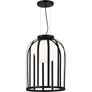 Изображение товара Подвесной светильник ST Luce Nordic SL6129.403.01 Черный/Белый E27 1*60W в форме шара