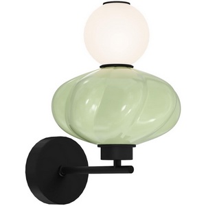 Изображение товара Бра светодиодное ST Luce Florentini SL6134.401.01 черный/зелёный, опаловый LED 1*8W 3000K